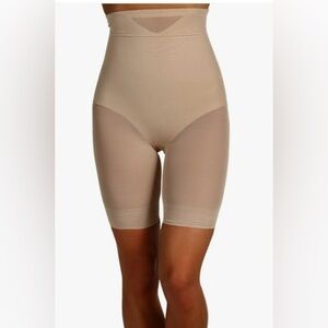 Miraclesuit Women’s Shapewear Hi-Waist Thigh Slimmer | Size XL| Warm Beige